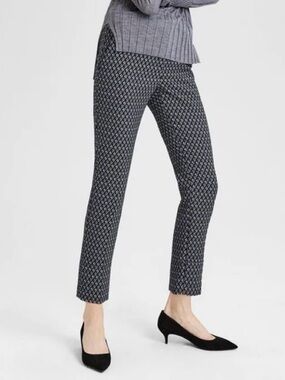 THEORY • Classic Slim Crop Jacquard Pant
